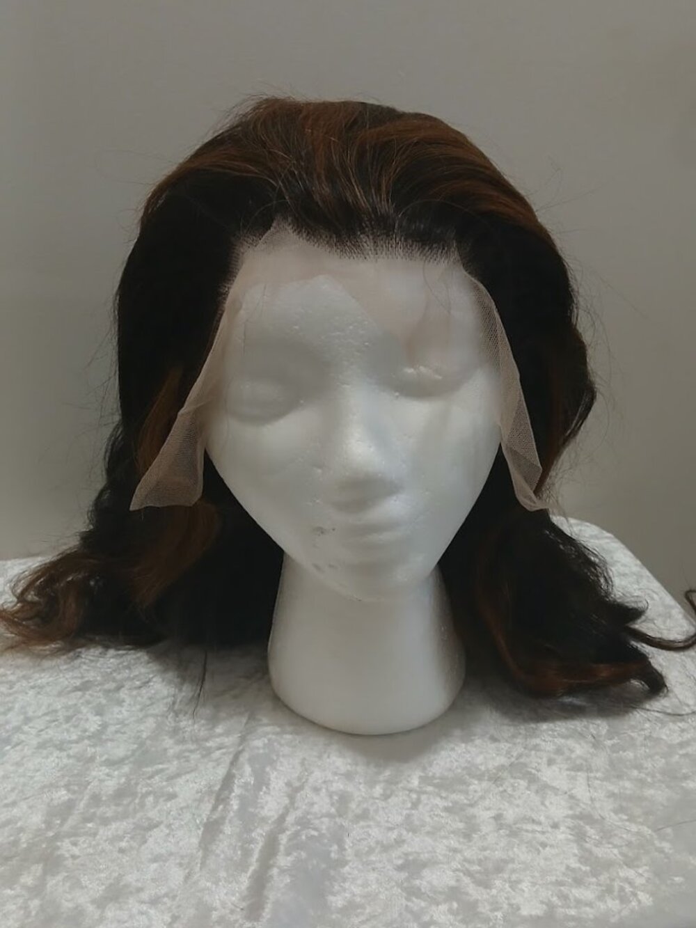 Menglle Women's Human Hair Ombre Lace Front Wavy 28in 1B/30 - Picture 2 of 4